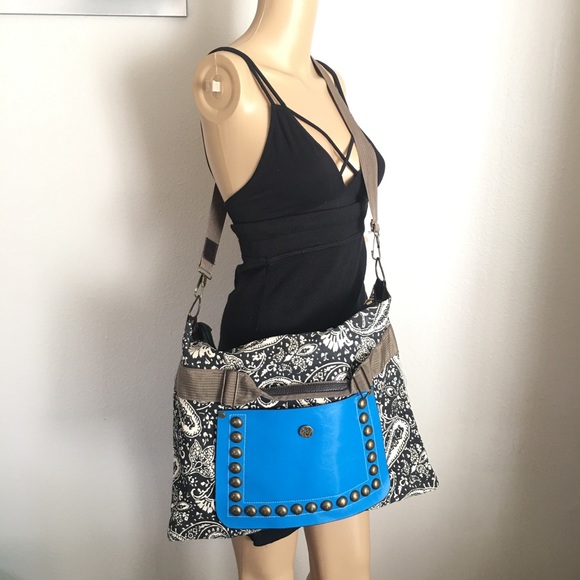 Focus Baby Vegan Leather & Canvas Hobo bag NWOT - Picture 16 of 16